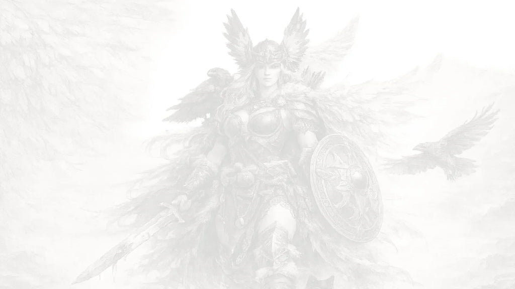 Illustrated Portrait of Freya - Viking Goddess of War