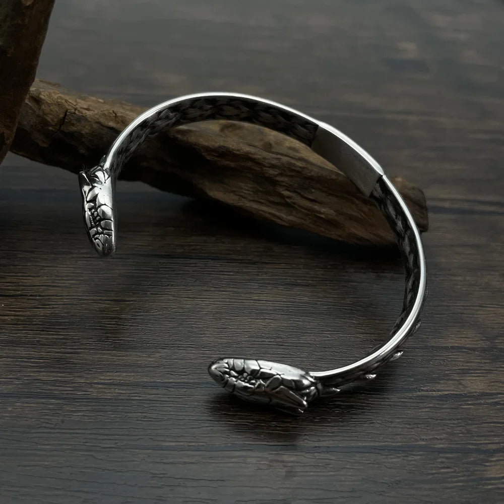 Fenrir Stainless Steel Woven Cuff