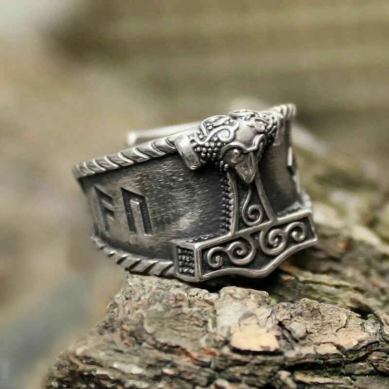 Adjustable Viking Ring for Men - Vikheim