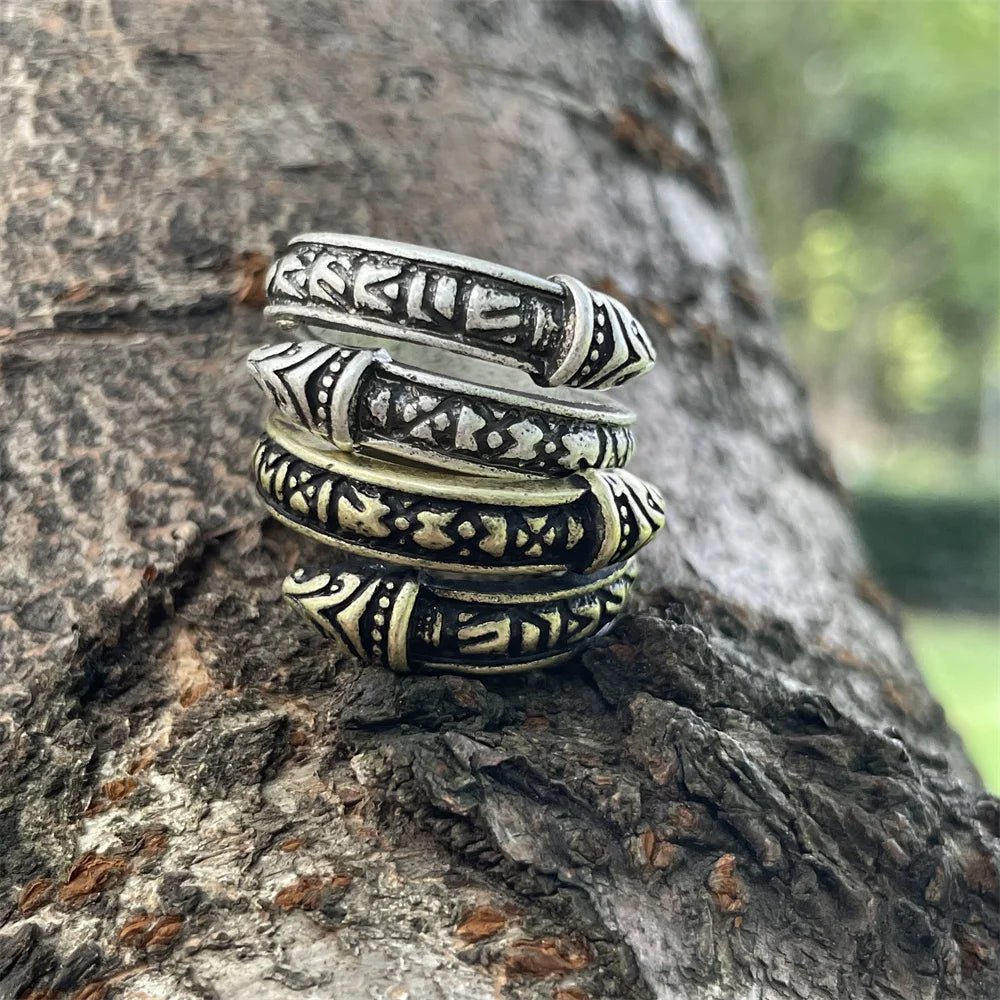 Dragon Rune Adjustable Ring - Vikheim