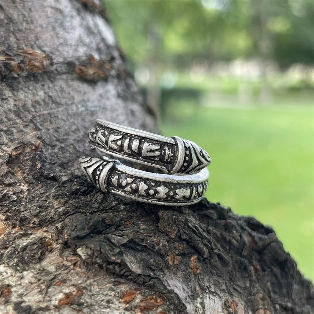Dragon Rune Adjustable Ring - Vikheim