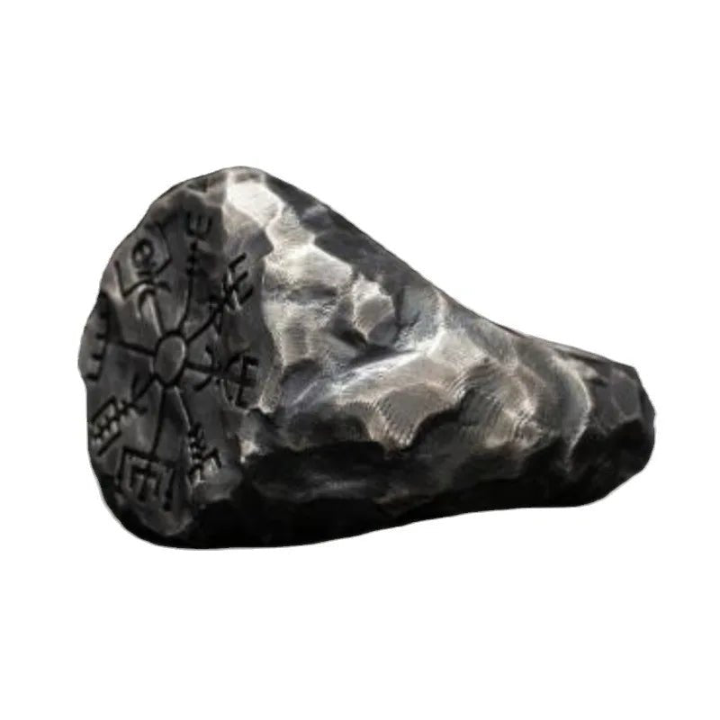 Handmade Vegvisir Adjustable Ring – Viking Compass Guidance in Thai Silver - Vikheim