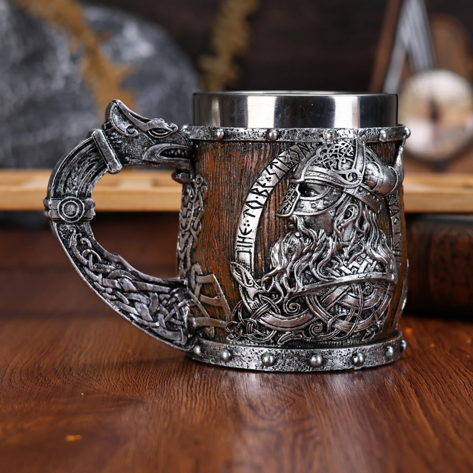 Medieval Viking Dragon Beer Mug | Norse Drinking Vessel - Vikheim