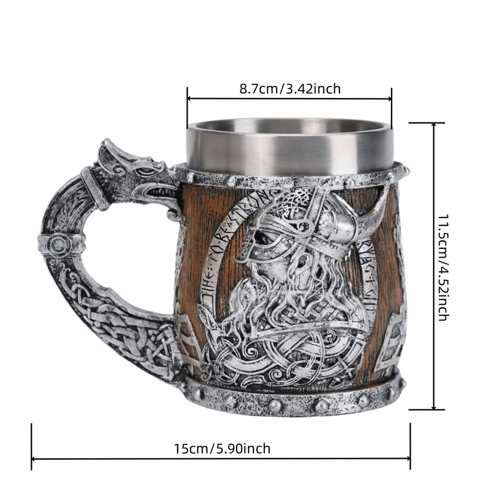 Medieval Viking Dragon Beer Mug | Norse Drinking Vessel - Vikheim