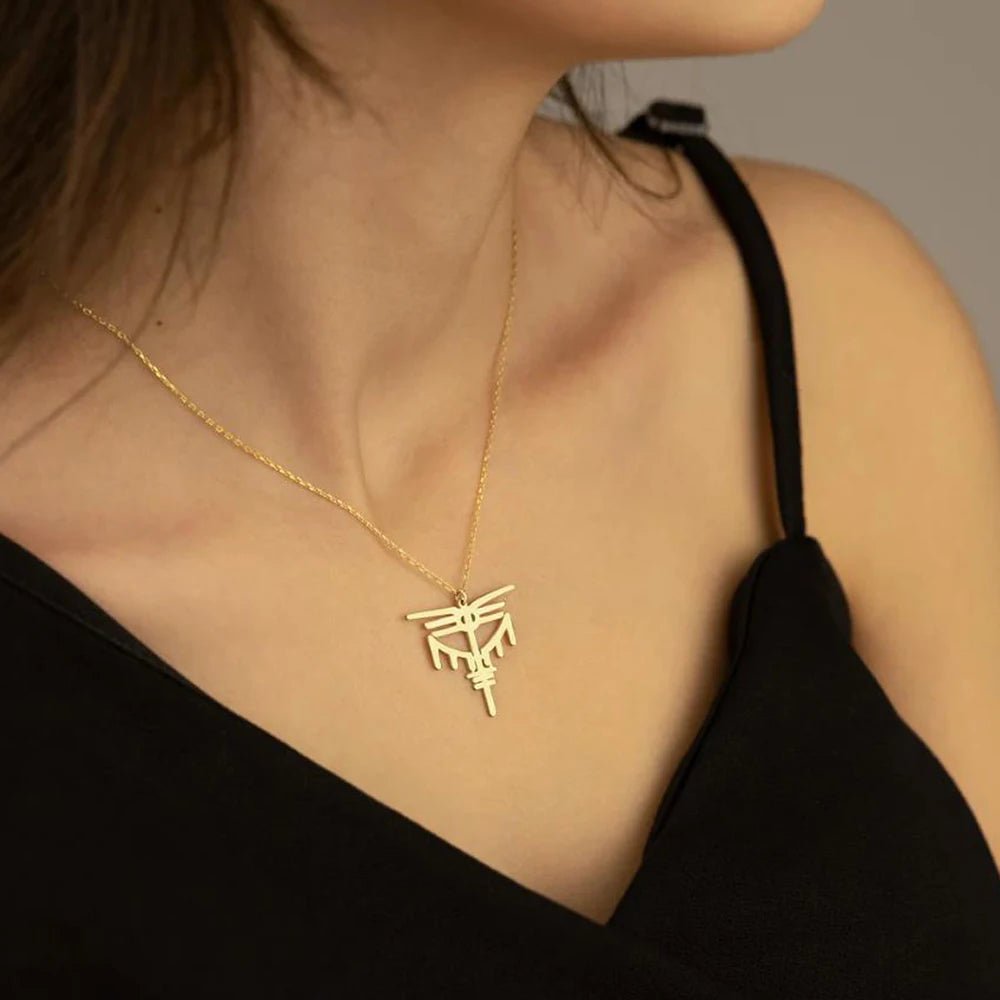 Nordic Female Warrior Goddess Necklace – Stainless Steel Valkyrie Amulet - Vikheim