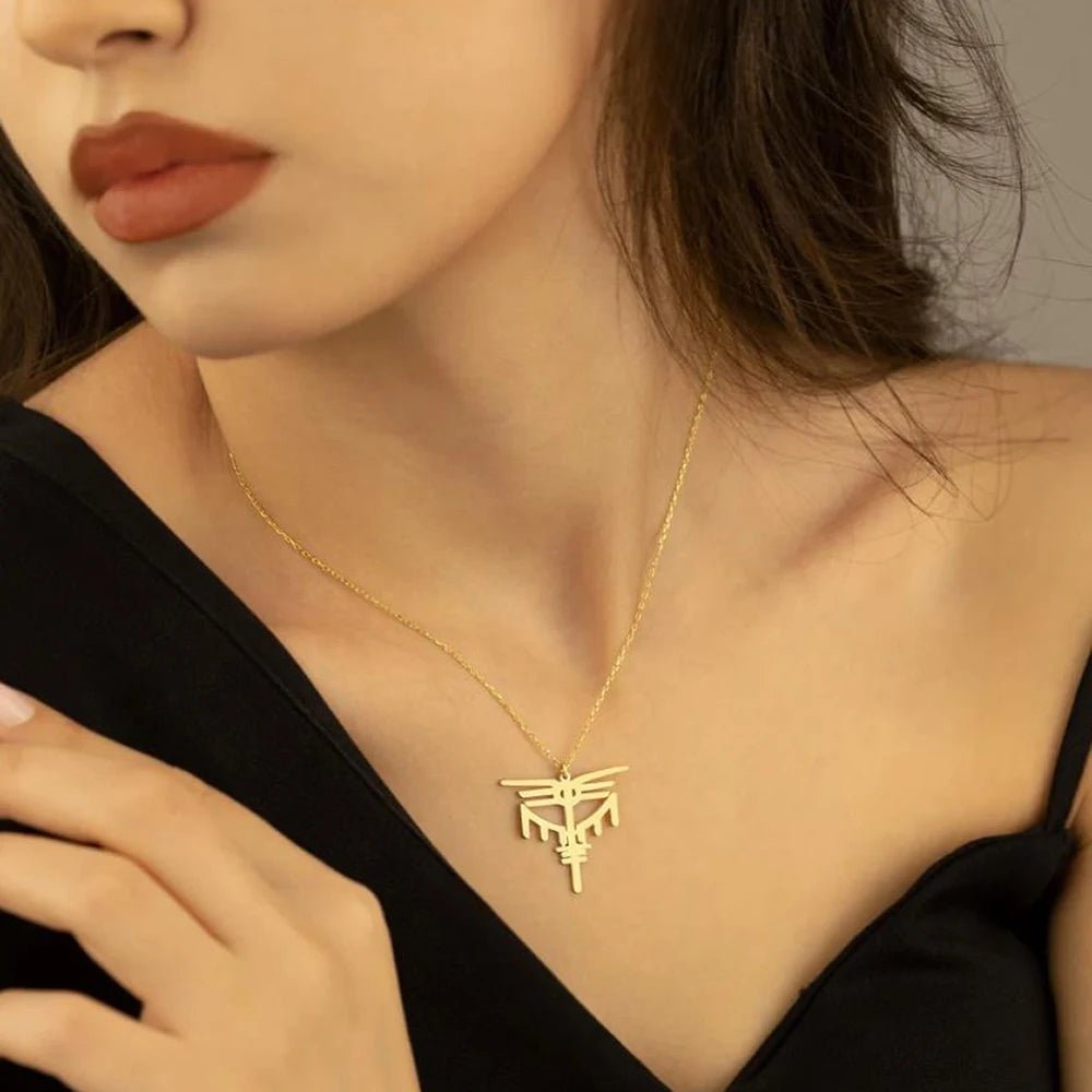 Nordic Female Warrior Goddess Necklace – Stainless Steel Valkyrie Amulet - Vikheim