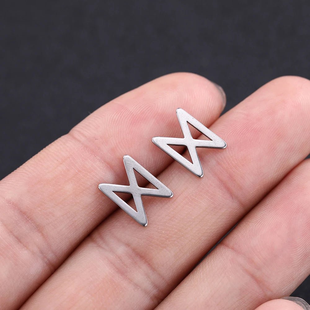Nordic Runes Letter Stud Earrings - Vikheim