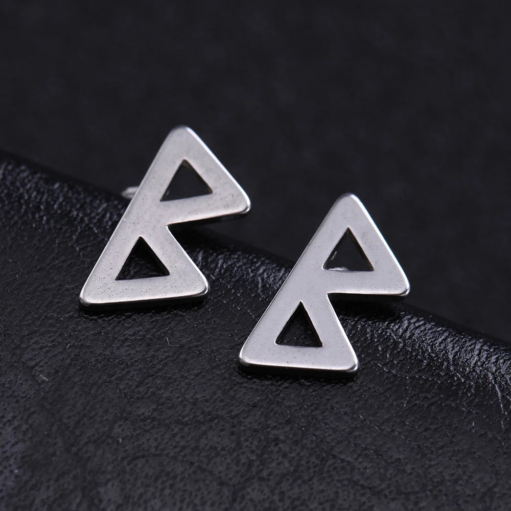 Nordic Runes Letter Stud Earrings - Vikheim