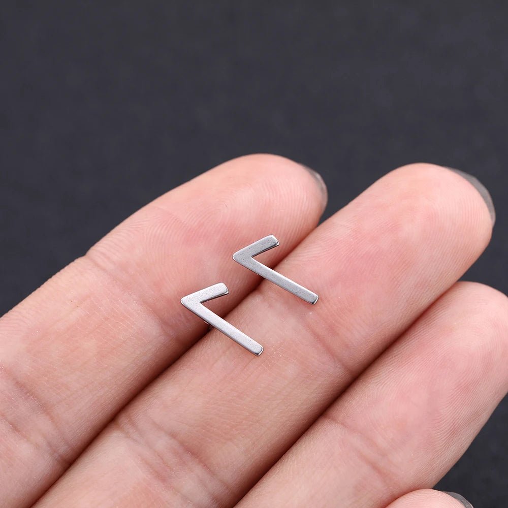 Nordic Runes Letter Stud Earrings - Vikheim