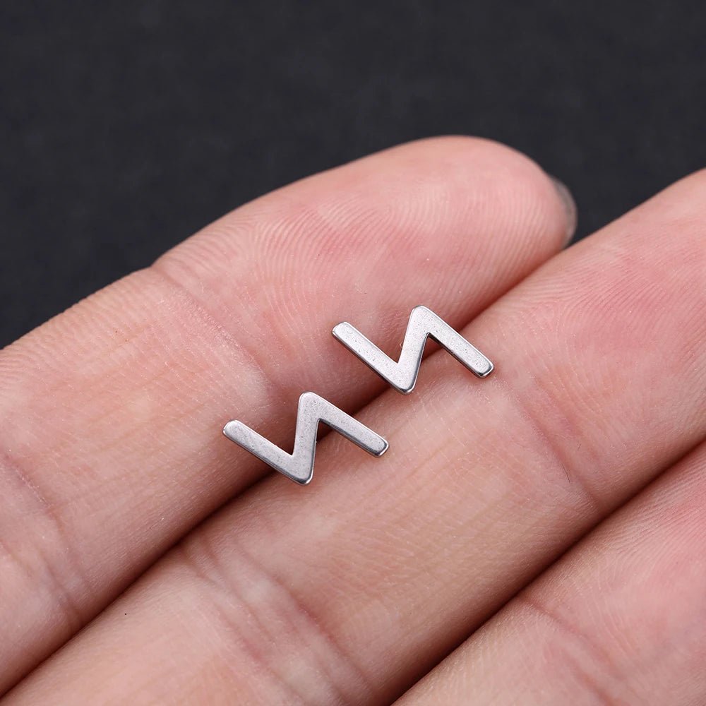 Nordic Runes Letter Stud Earrings - Vikheim