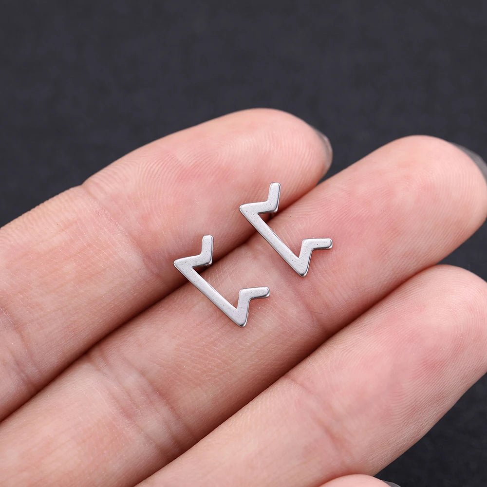 Nordic Runes Letter Stud Earrings - Vikheim