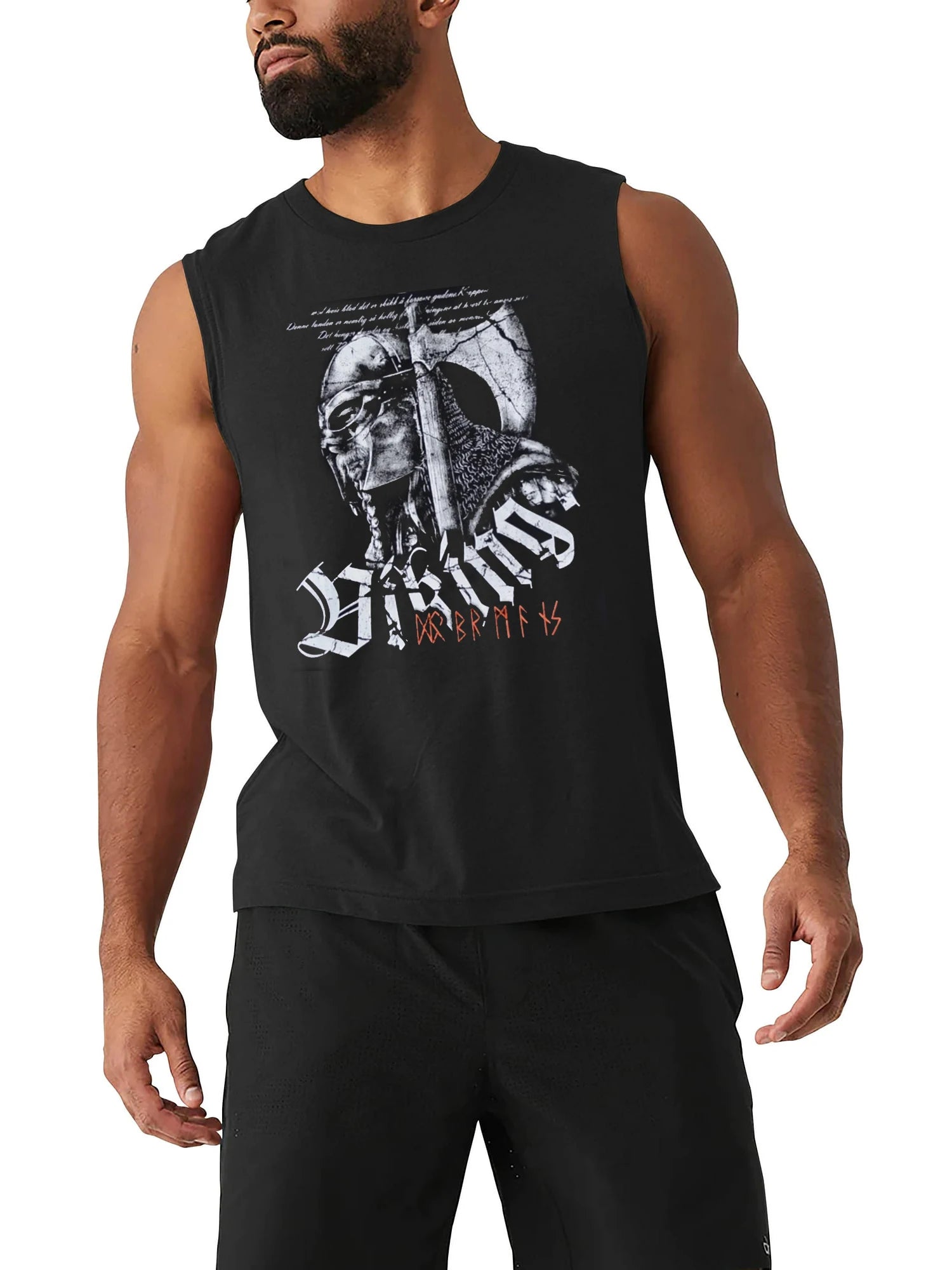 Norse Warrior Tank Top | Vintage Viking Sleeveless Shirt - Vikheim