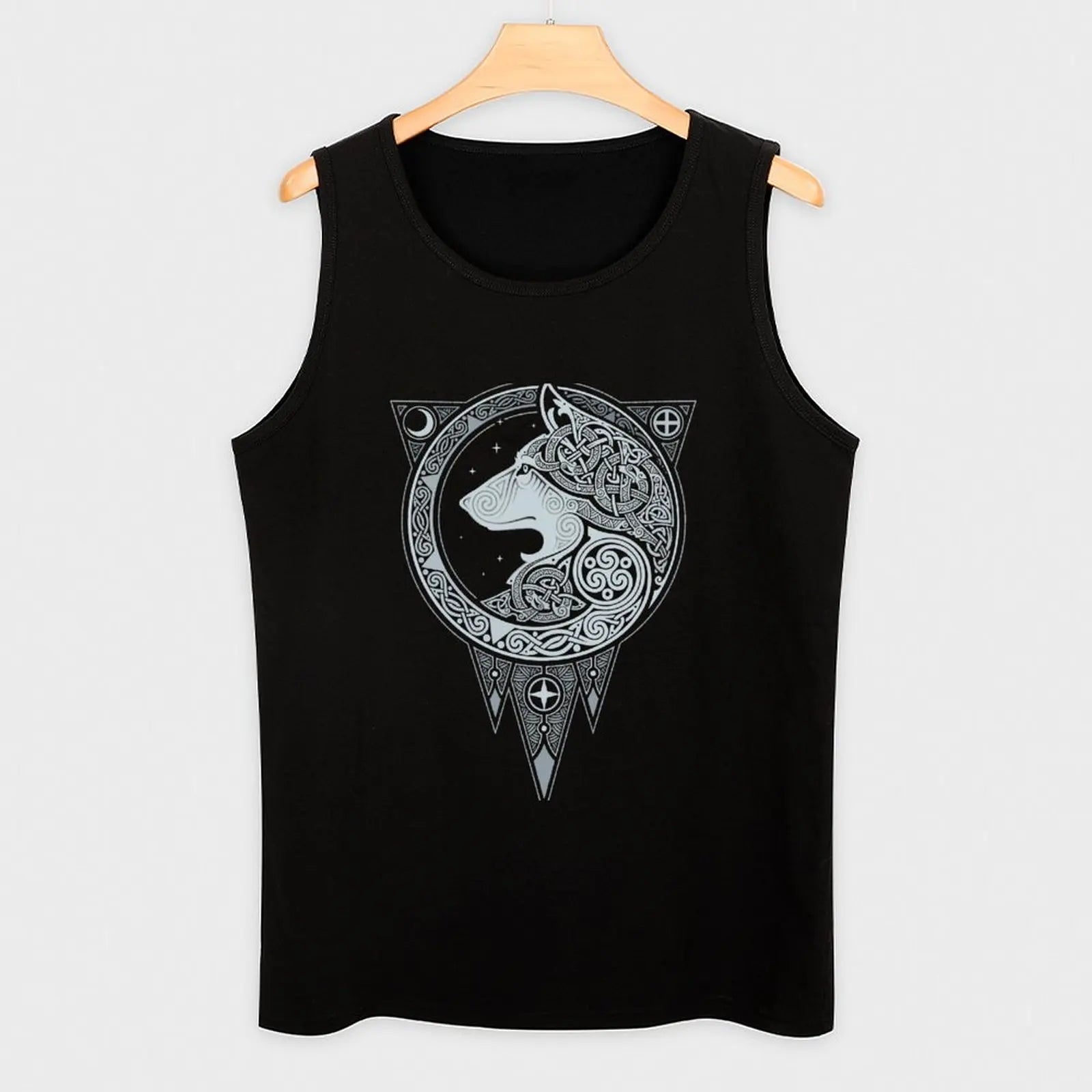 Norse Wolf Fenrir Tank Top - Black - Vikheim