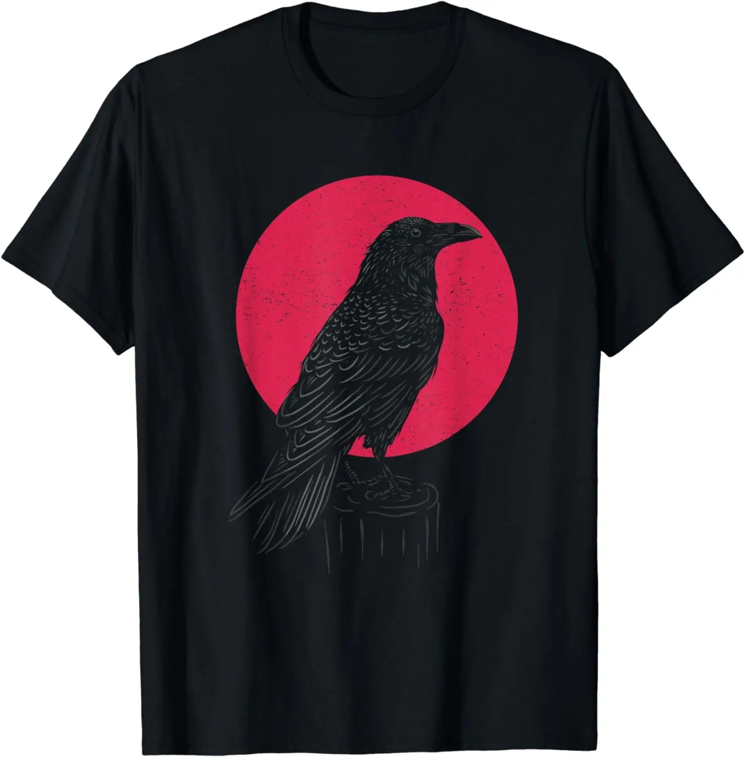 Odin’s Raven Cotton T-Shirt – Norse Huginn & Muninn Symbol - Vikheim