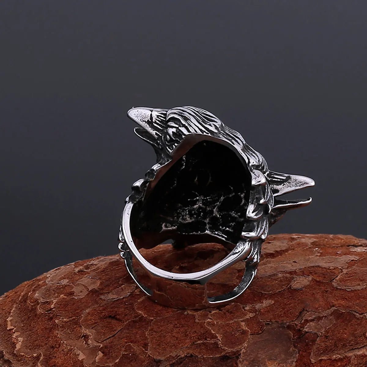 Odin’s Ravens & Valknut Ring – Stainless Steel - Vikheim