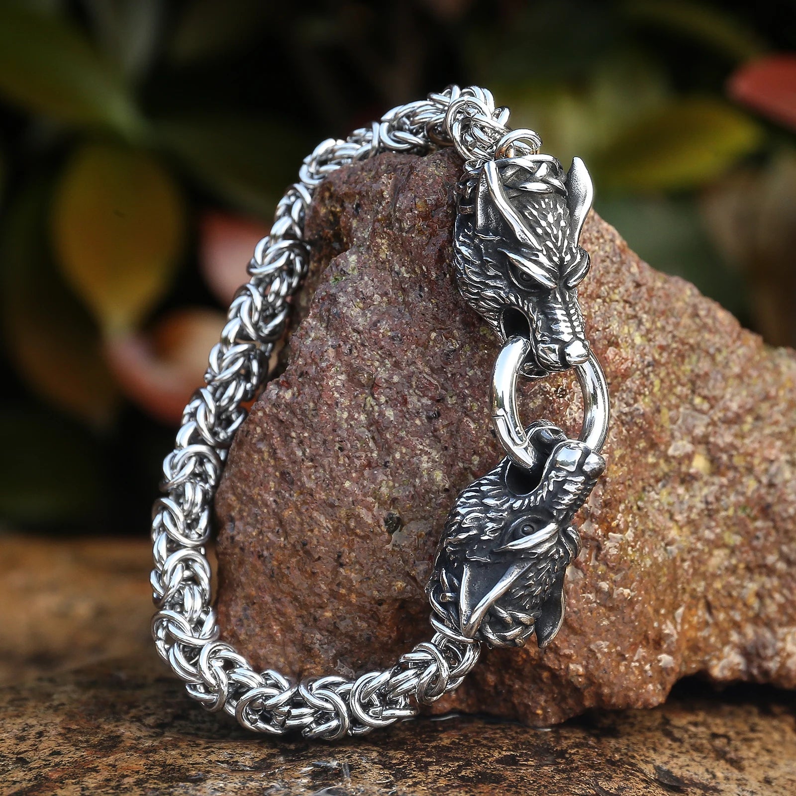 Odin’s Wolf Head Bracelet - Vikheim