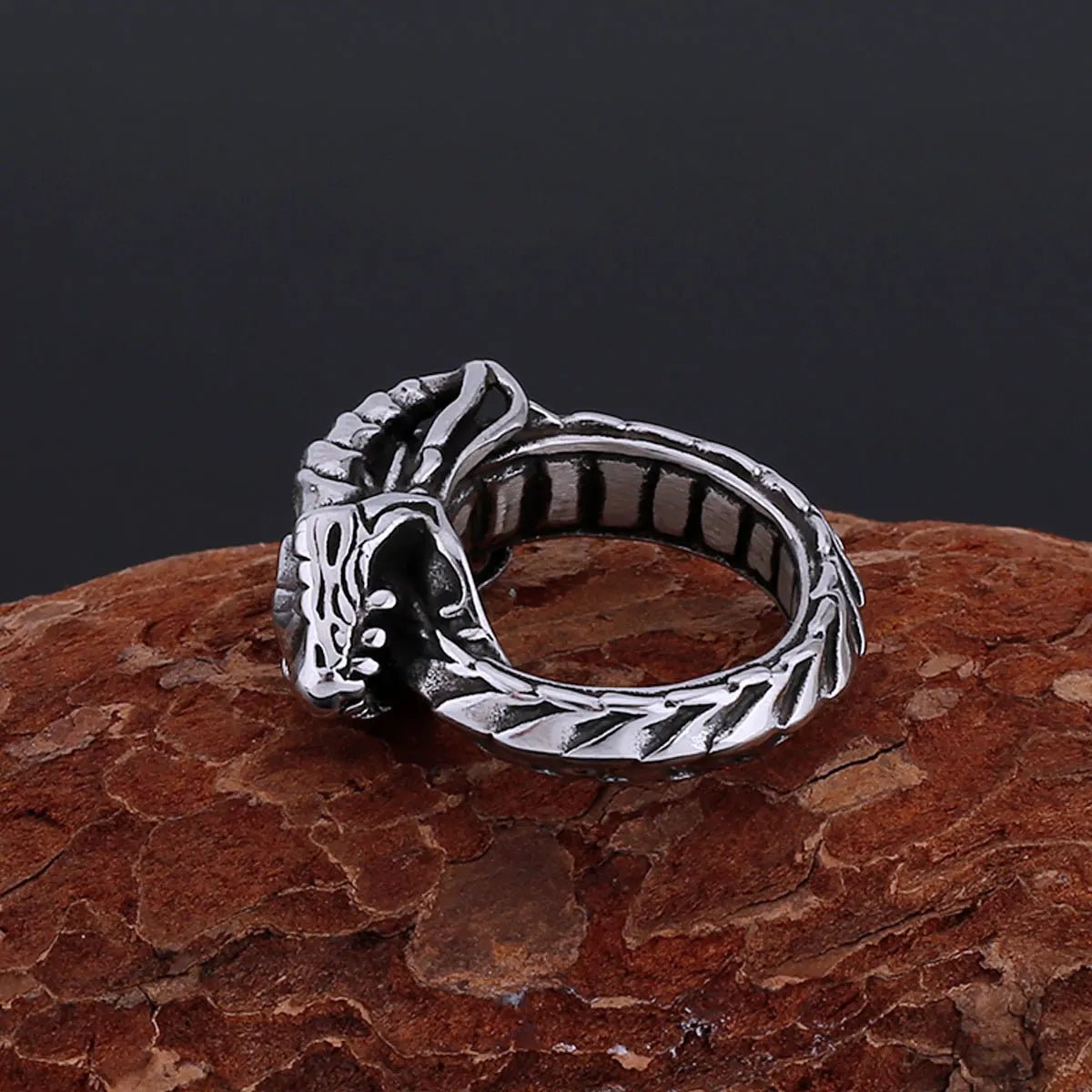 Serpent Ring of Jörmungandr in Stainless Steel - Vikheim