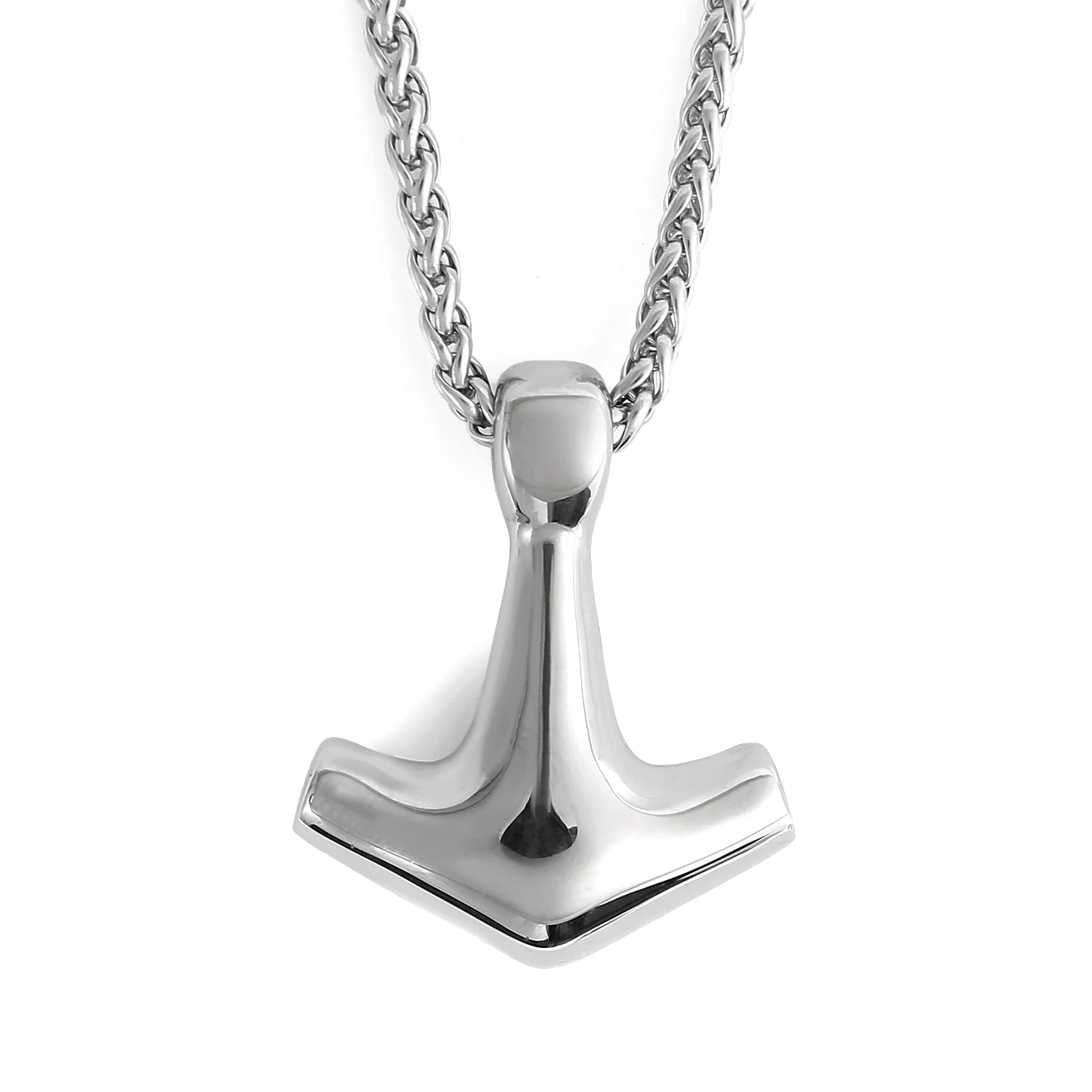 Thor's Stainless Steel Hammer Mjölnir Pendant with 60cm Chain - Vikheim