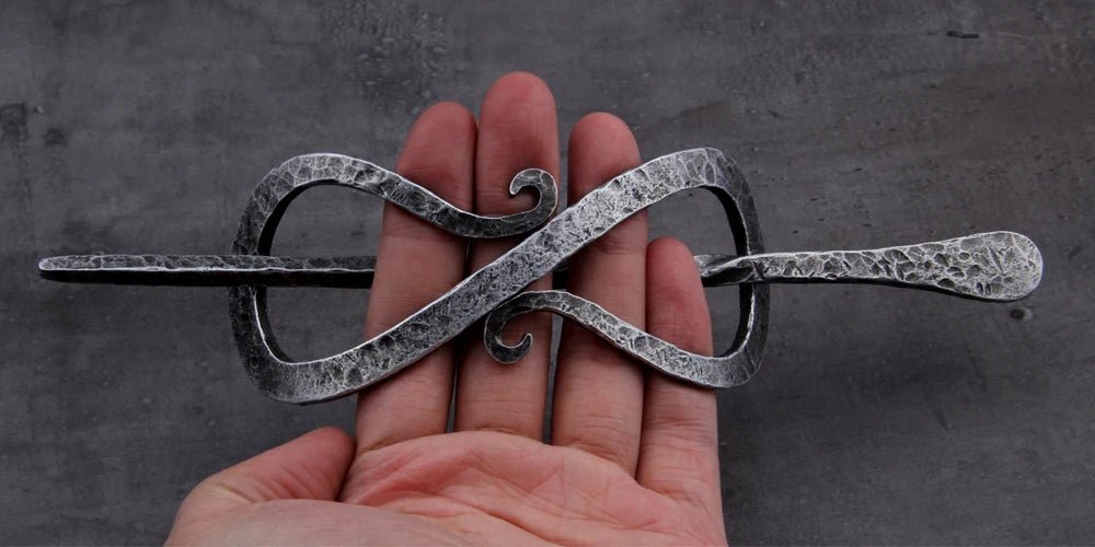 Viking Celtic Knot Hairpin – Norse Mythology Hair Accessory, Antique Silver - Vikheim