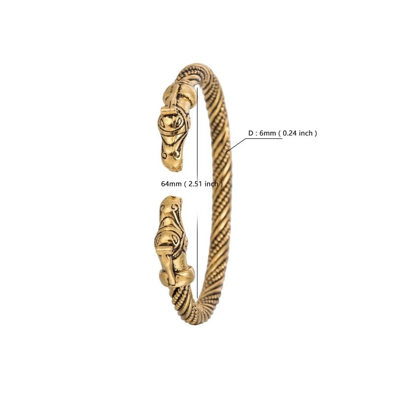 Viking Men's Animal Head Cuff Bracelet - Vikheim