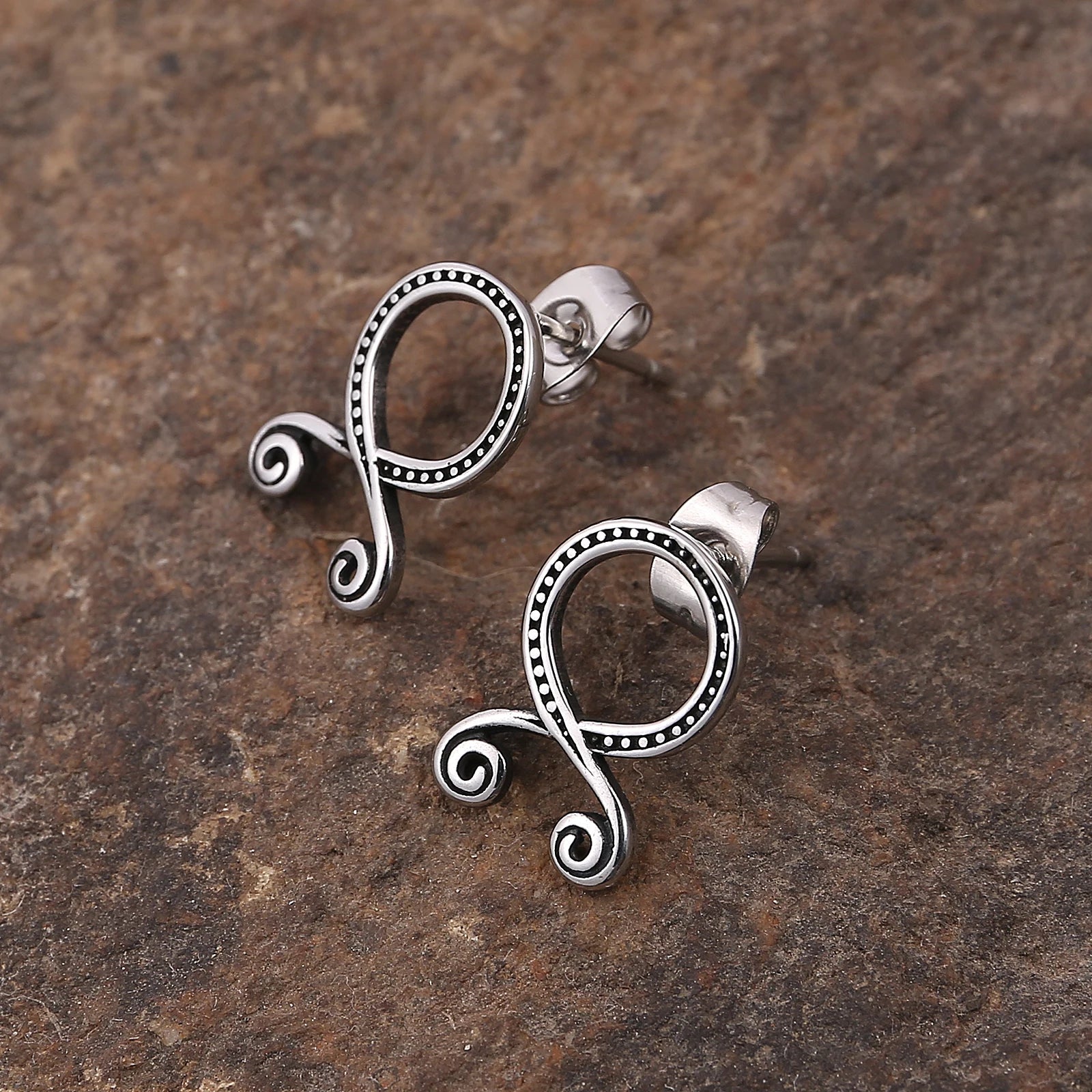 Viking Troll Cross Earrings in Stainless Steel - Vikheim