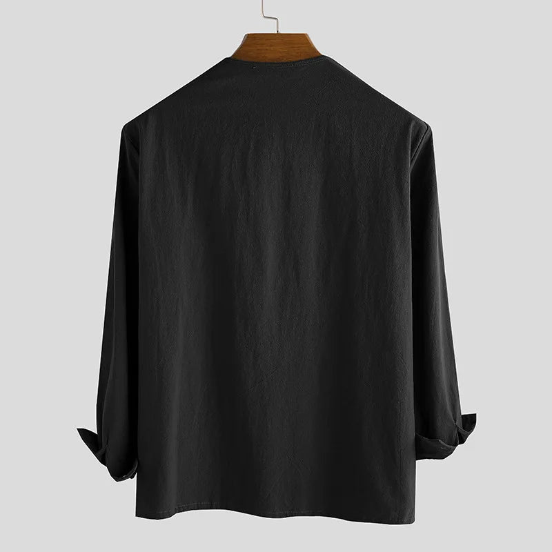 Viking Válknöttr Tunic - Norse Lace - Up Shirt with Runic Embroidery - Vikheim
