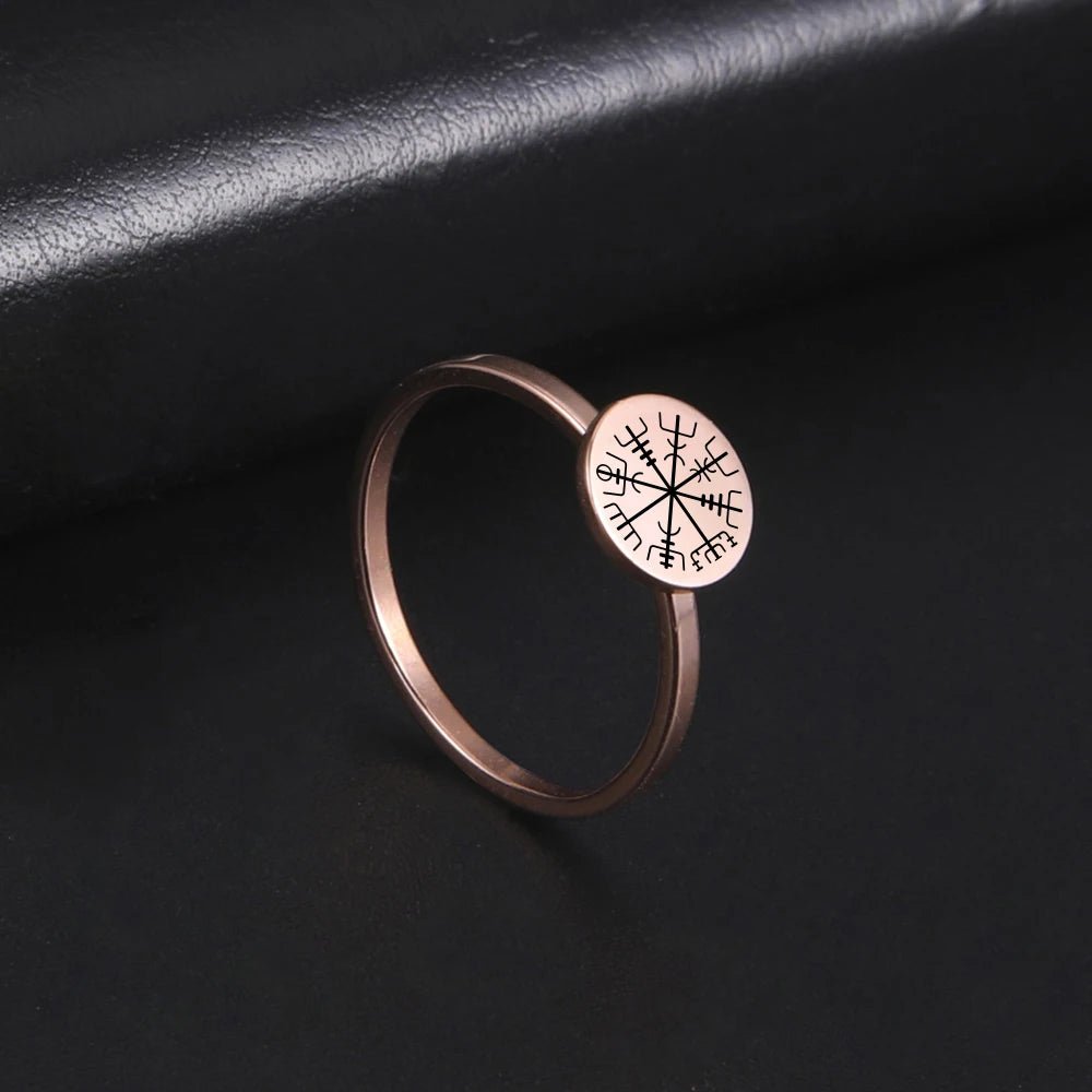 Viking Vegvisir Compass Ring – Stainless Steel - Vikheim