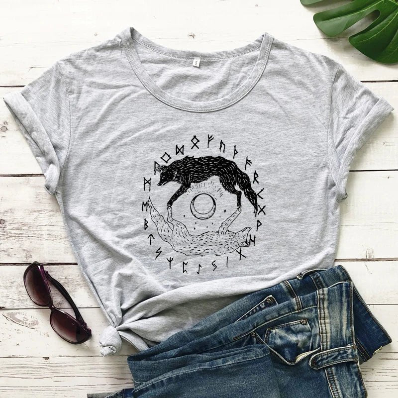 Viking Wolf Pack Cotton T-Shirt - Vikheim