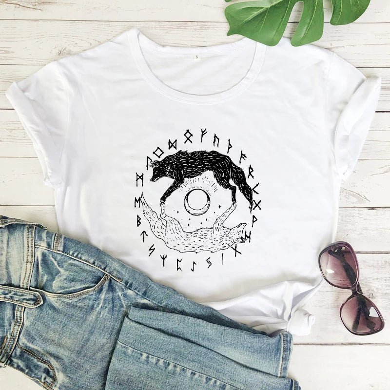 Viking Wolf Pack Cotton T-Shirt - Vikheim