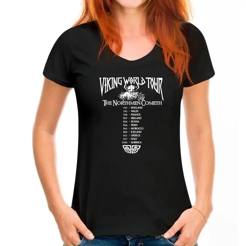 Viking World Tour Black T-Shirt - Women - Vikheim