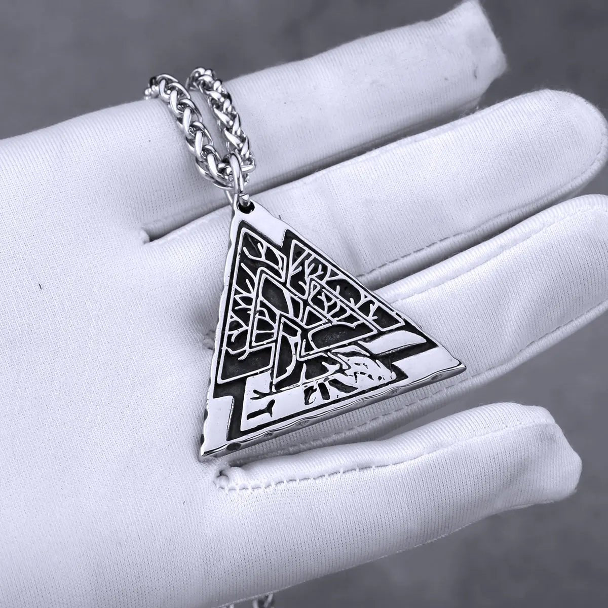 Viking Yggdrasil & Valknut Necklace – Stainless Steel - Vikheim