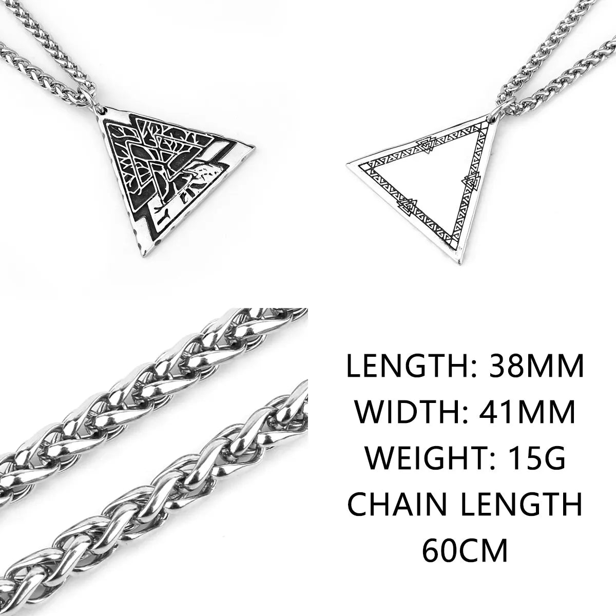 Viking Yggdrasil & Valknut Necklace – Stainless Steel - Vikheim