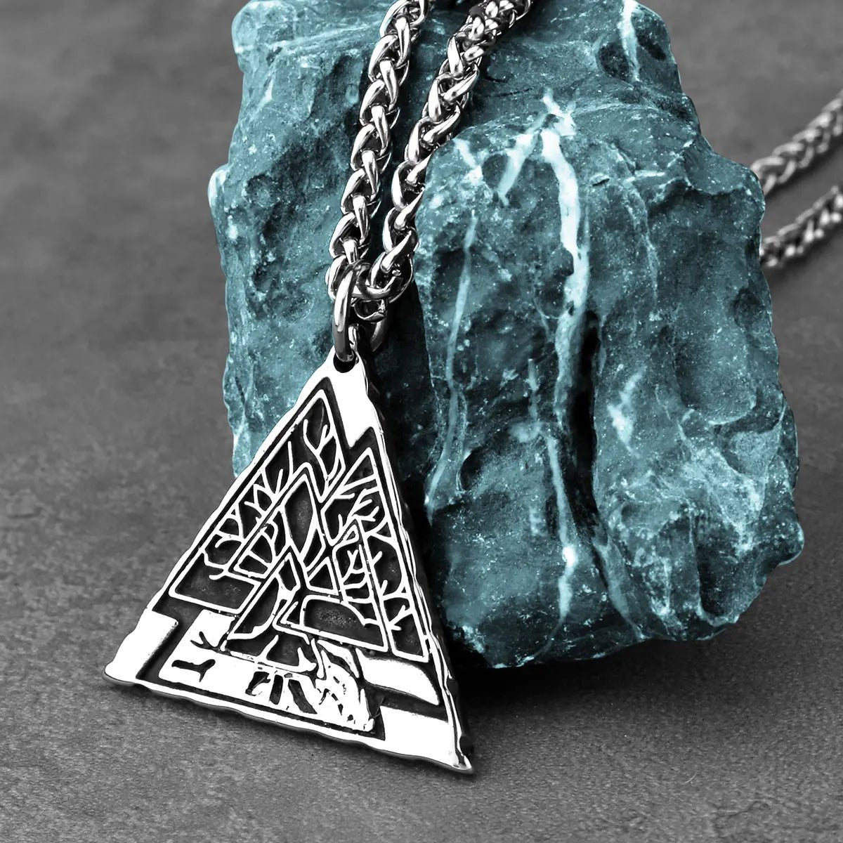 Viking Yggdrasil & Valknut Necklace – Stainless Steel - Vikheim