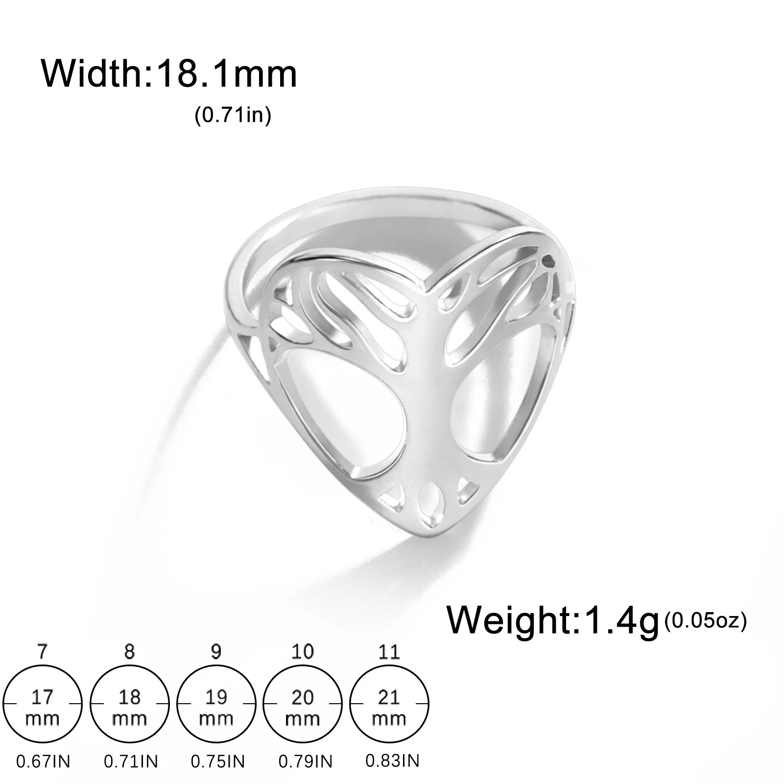 Yggdrasil Heart Ring – Sterling Silver - Vikheim